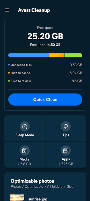 Avast Cleanup screenshot
