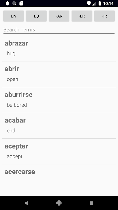 Spanish Verb Blitz Pro screenshot